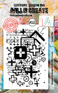 AALL & Create A7 Stamp Set #553 - Scripted Plus