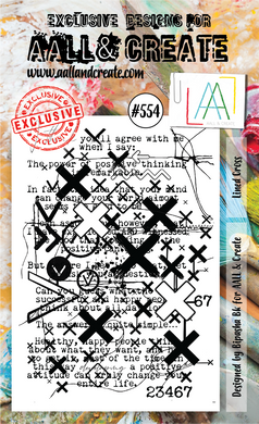 AALL & Create A6 Stamp Set #554 - Lined Cross