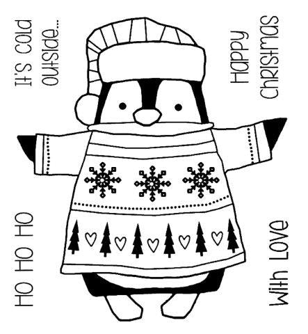 Woodware Clear Magic Single - Wrapped Penguin