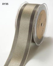 Solid/Satin Centre Band Ribbon - Pewter 5m