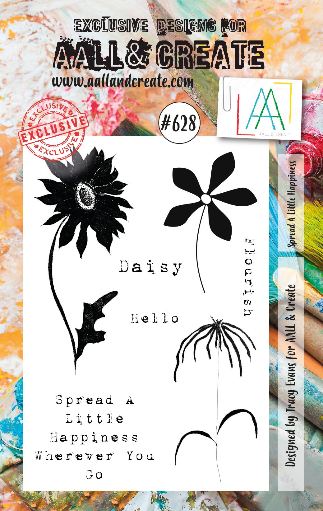 AALL & Create A7 Stamp Set #628 - Spread a Little Happiness