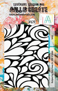 AALL & Create A7 Stamp Set #629 - Swirls