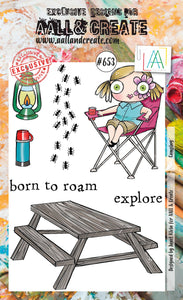 AALL & Create A6 Stamp Set #653 - Camping