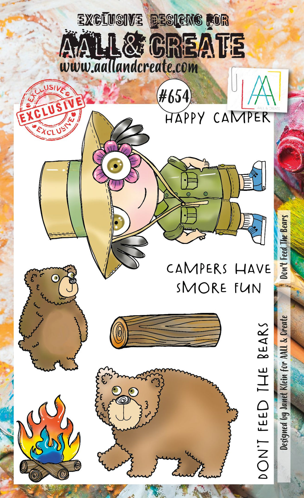 AALL & Create A6 Stamp Set #654 - Don't Feed the Bears