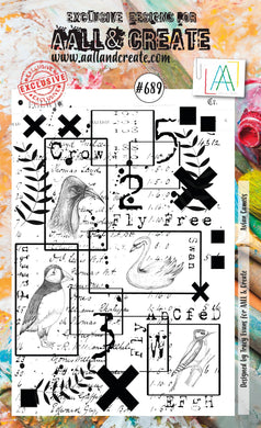 AALL & Create A6 Stamp Set #689 - Avian Cameos