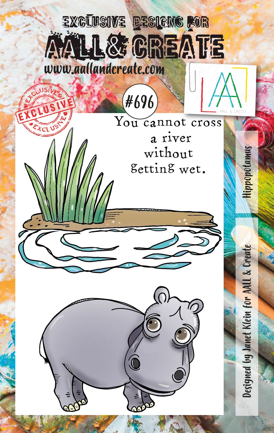 AALL & Create A7 Stamp Set #696 - Hippopotamus
