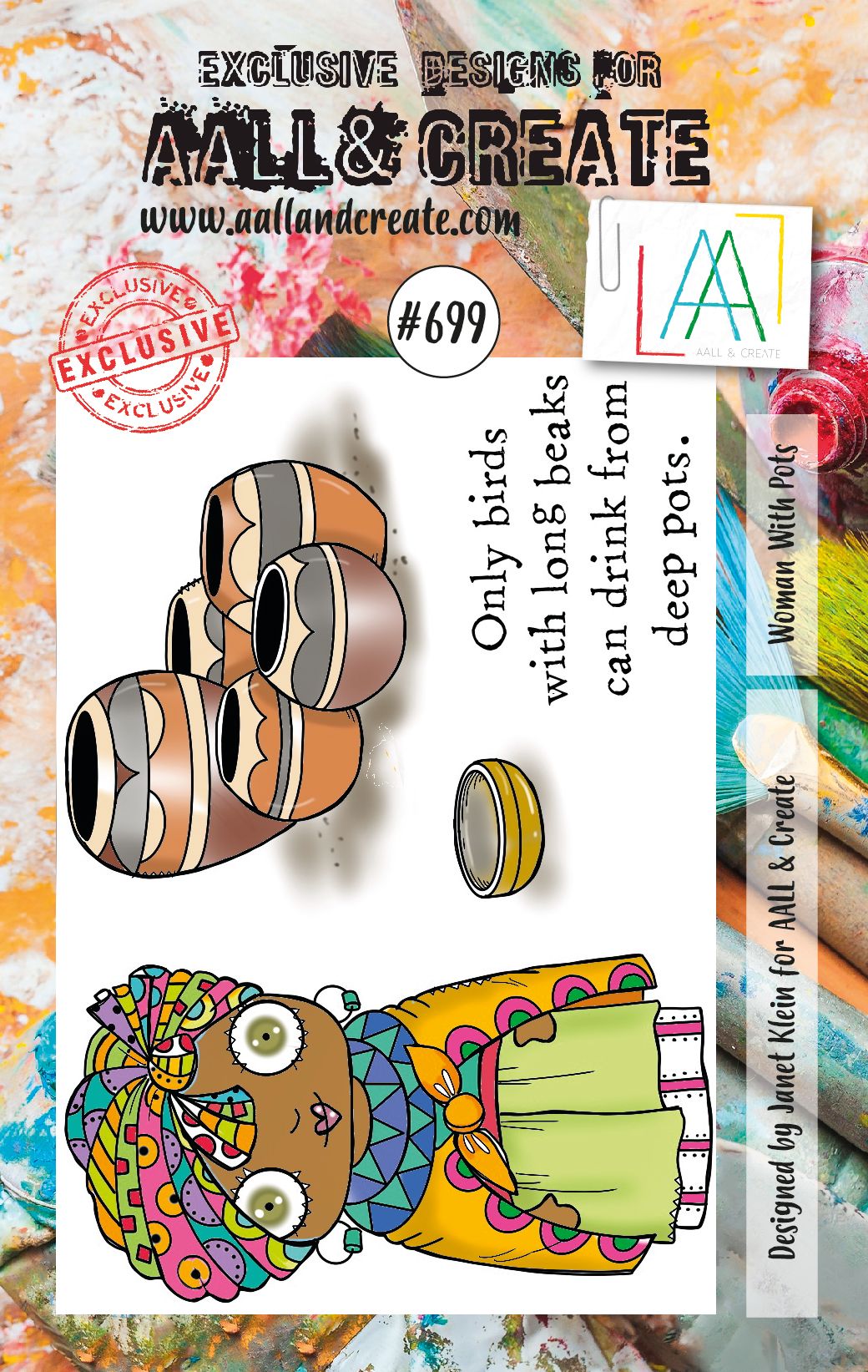AALL & Create A7 Stamp Set #699 - Woman with Pots