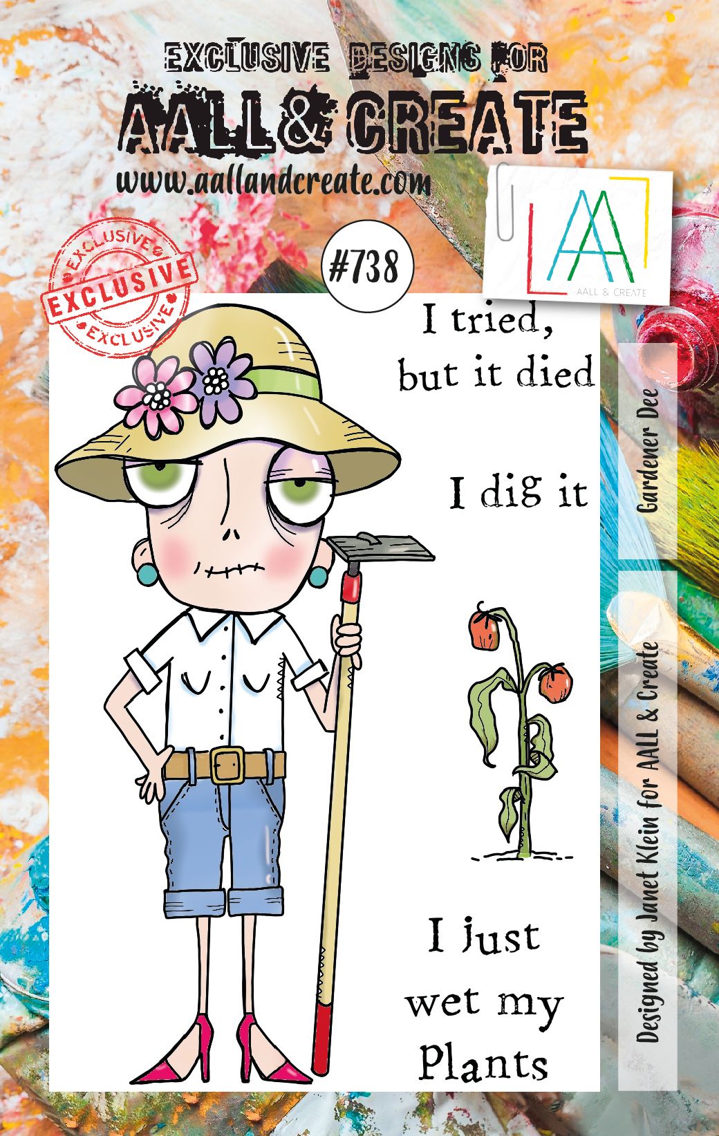 AALL & Create A7 Stamp Set #738 - Gardener Dee