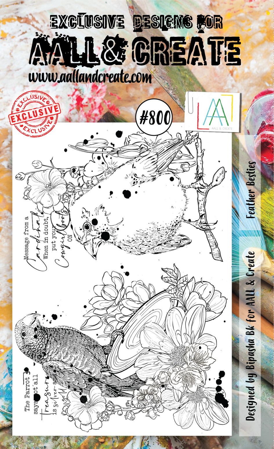 AALL & Create A6 Stamp Set #800 - Feather Besties