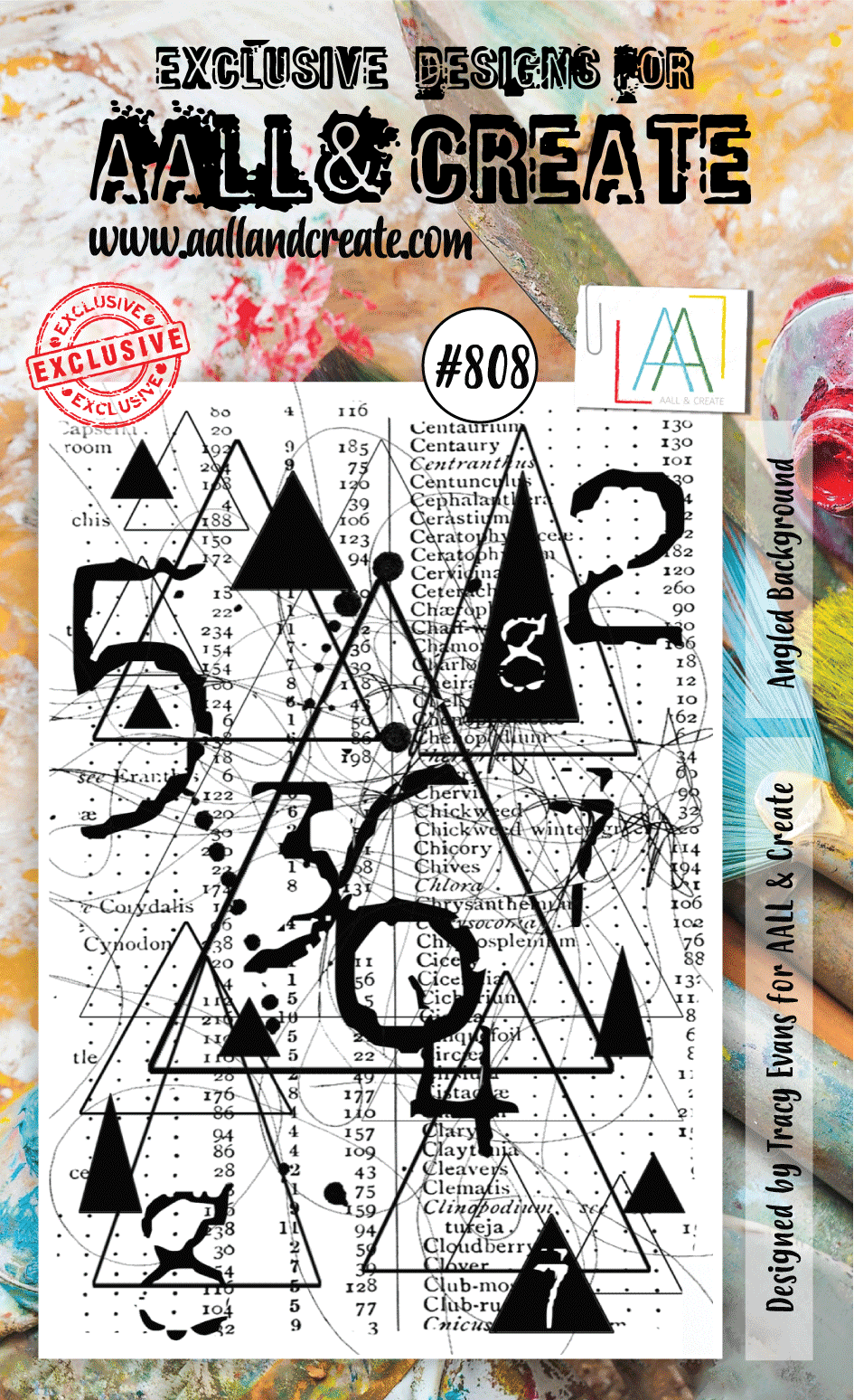 AALL & Create A6 Stamp Set #808 - Angled Background