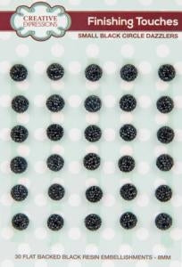 Creative Expressions Small Black Circle Dazzlers - 8mm