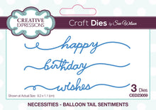 Dies by Sue Wilson - Necessities: Balloon Tail Sentiments