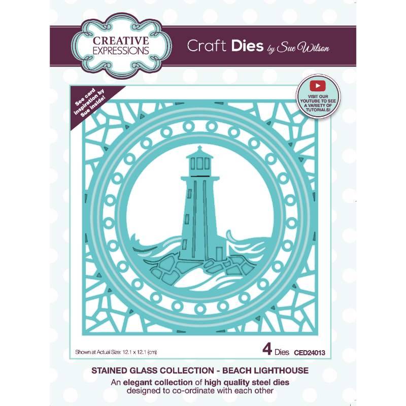 Dies by Sue Wilson - Stained Glass Collection : Beach Lighthouse