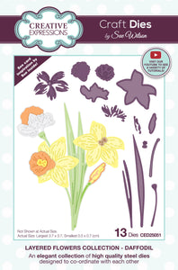 Dies by Sue Wilson - Layered Flowers Collection : Daffodil