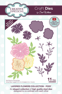 Dies by Sue Wilson - Layered Flowers Collection : Posy