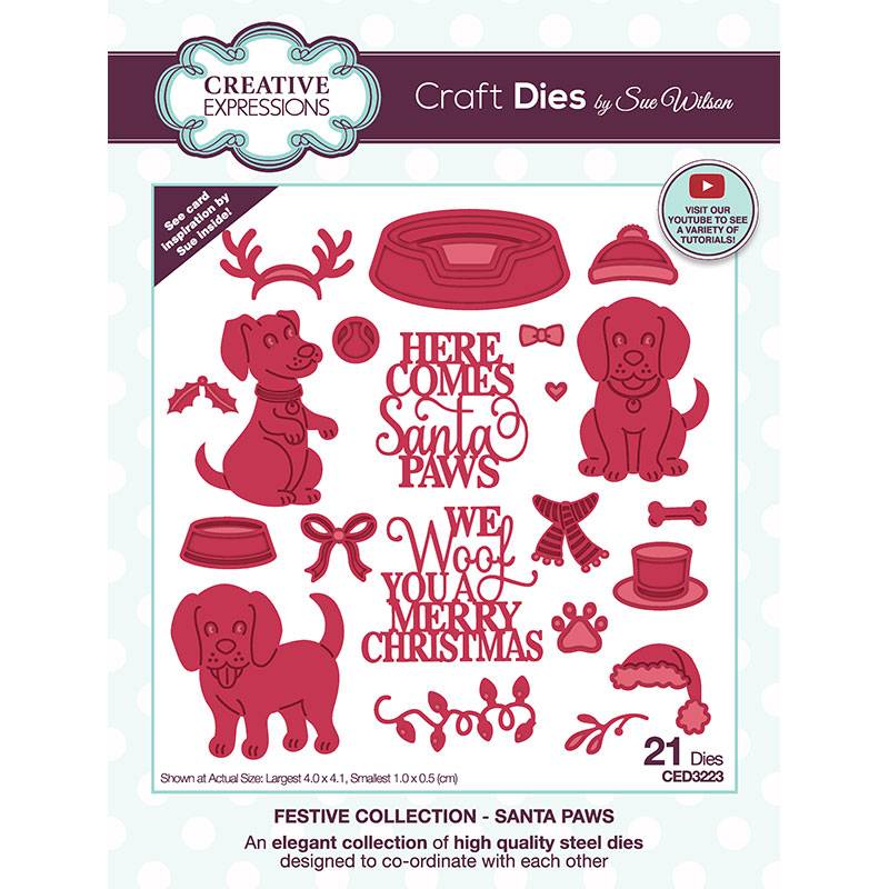 Dies by Sue Wilson - Festive Collection Santa Paws