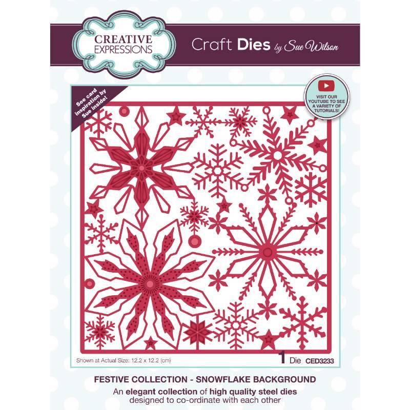 Dies by Sue Wilson - Festive Collection Snowflake Background