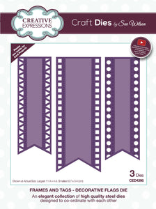 Dies by Sue Wilson Frames & Tags Collection - Decorative Flags
