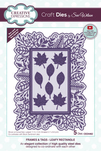 Dies by Sue Wilson - Frames & Tags Leafy Rectangle