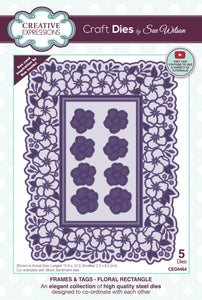 Dies by Sue Wilson - Frames & Tags Floral Rectangle