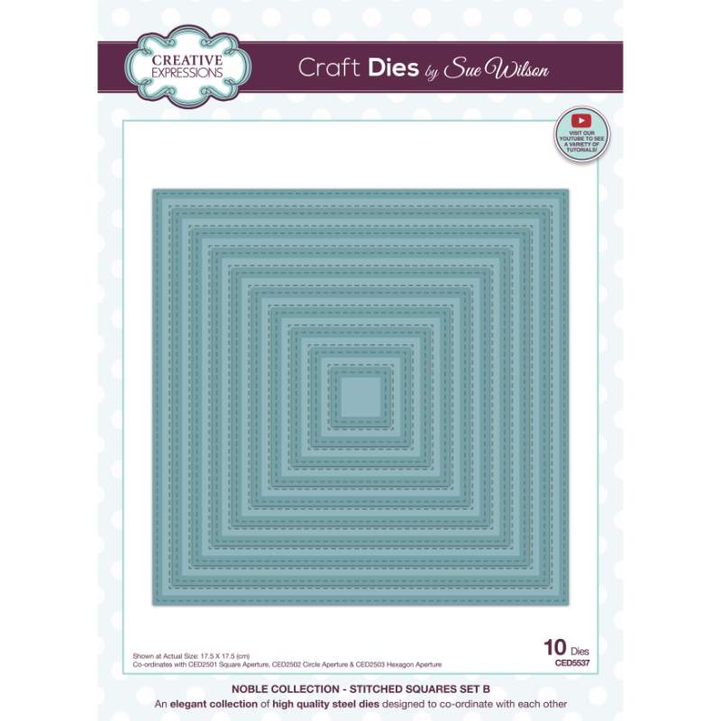 Dies by Sue Wilson - Noble Collection : Stitched Squares Set B