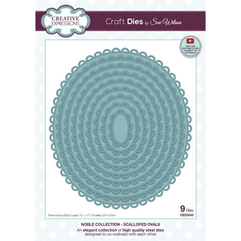 Dies by Sue Wilson - Noble Collection : Scalloped Ovals