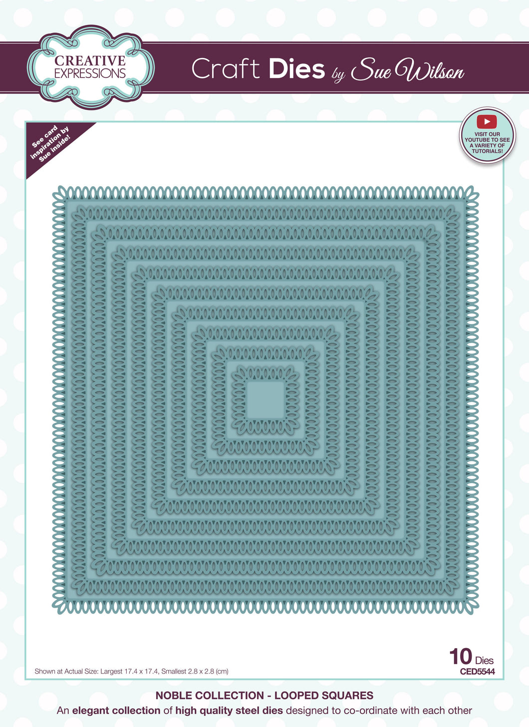 Dies by Sue Wilson - Noble Collection : Looped Squares