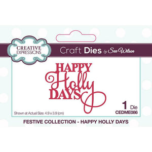 Dies by Sue Wilson Mini Expressions - Happy Holly Days