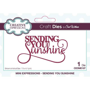 Dies by Sue Wilson - Mini Expressions : Sending You Sunshine