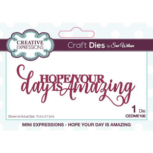 Dies by Sue Wilson - Mini Expressions Hope Your Day is Amazing