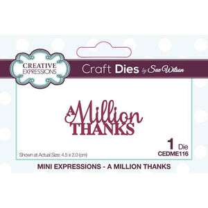 Dies by Sue Wilson - Mini Expressions : A Million Thanks