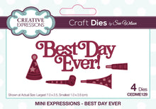 Dies by Sue Wilson - Mini Expressions : Best Day Ever