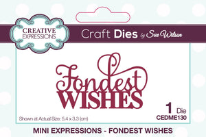 Dies by Sue Wilson - Mini Expressions : Fondest Wishes