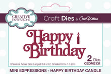 Dies by Sue Wilson - Mini Expressions : Happy Birthday Candle