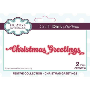 Dies by Sue Wilson - Festive Collection Shadowed Christmas Greetings