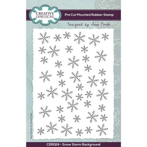 Creative Expressions Sam Poole A6 Rubber Stamp - Snow Storm Background