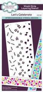 Creative Expressions Washi Strip Layering Stencil - Let's Celebrate