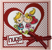 Stampendous Cling Rubber Stamp : Kissin Kiddos