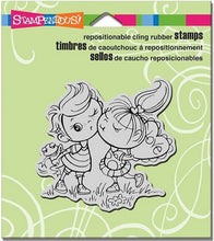 Stampendous Cling Rubber Stamp : Kissin Kiddos