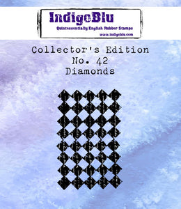 Indigoblu Collector's Edition Red Rubber Stamp - No.42 Diamonds