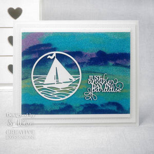 Dies by Sue Wilson - Stained Glass Collection : Beach Sailboat