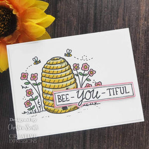 Creative Expressions Sam Poole A6 Clear Stamp Set - Bee-you-tiful