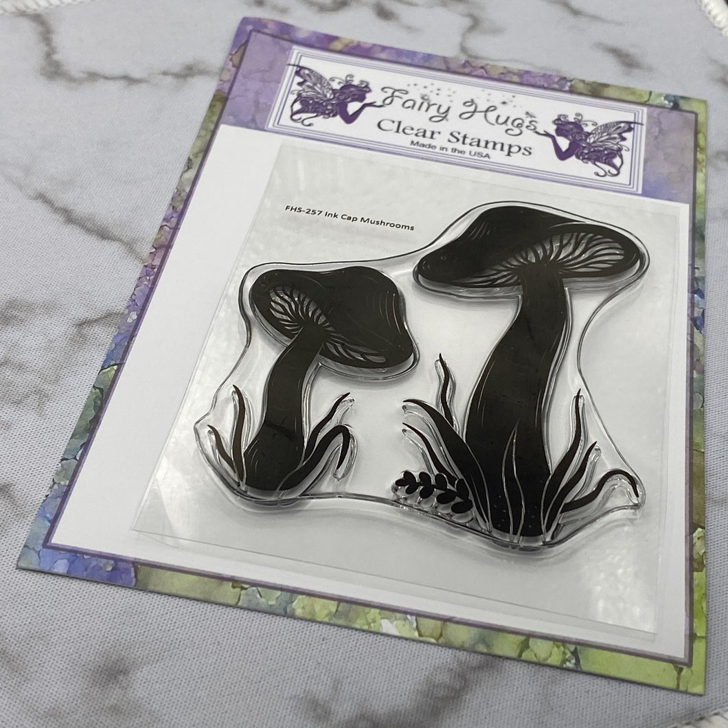 Fairy Hugs Stamps - Ink Cap Mushrooms