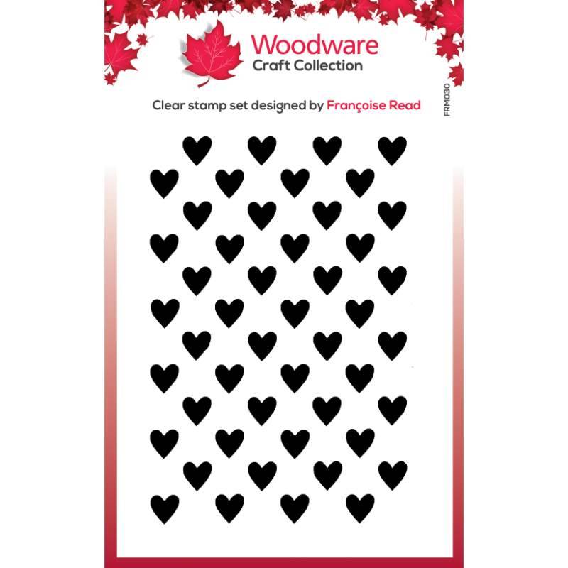 Woodware Clear Magic Single - Mini Heart Background