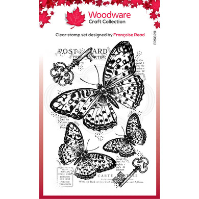 Woodware Clear Magic Single - Three Butterflies