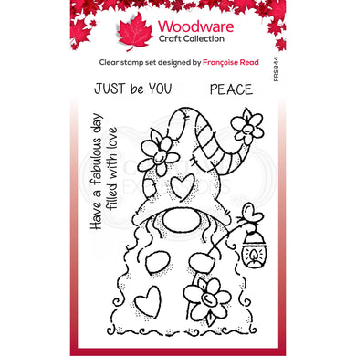 Woodware Clear Magic Single - Flower Power Gnome