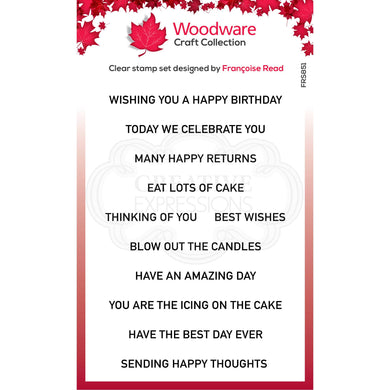 Woodware Clear Magic Single - Birthday Strips 2