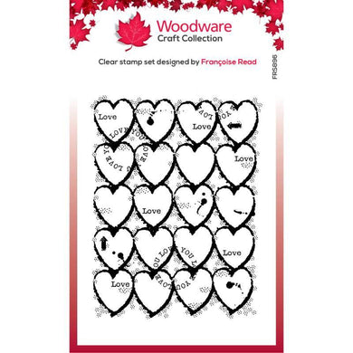 Woodware Clear Magic Single - Heart Background