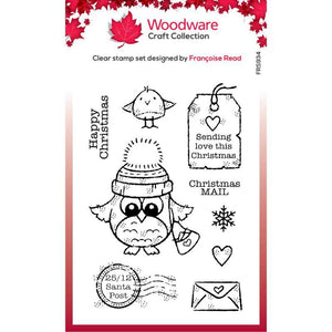 Woodware Clear Magic Single - Owl Christmas Mail