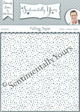 Phill Martin Sentimentally Yours 8 x 8 Embossing Folder - Falling Snow